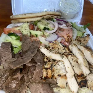 Mixed Plate (chicken breast &amp; gyro)