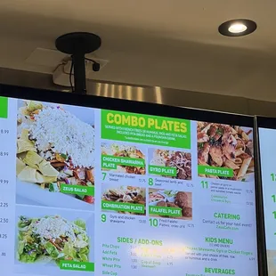 The is the menu INSIDE of the store