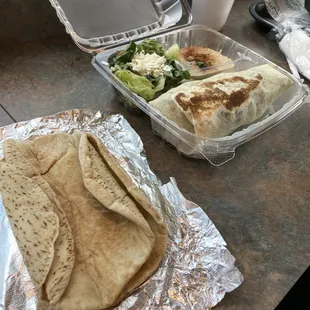 22. Spicy Chicken Wrap and pita