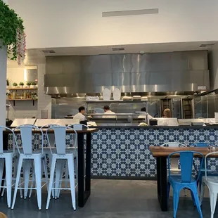 the kitchen and dining area