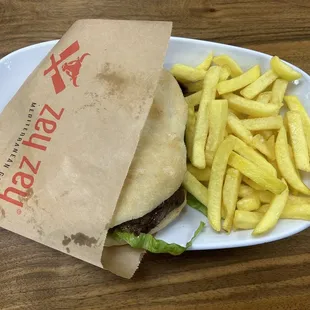 Beef Doner Pita Sandwich w/ &apos;chips&apos; (fries)