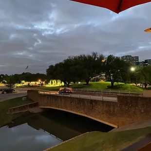 Bridge outside of the patio-- nice view