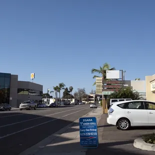 a car parked on the side of the road