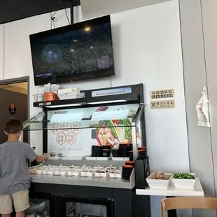 interior, sushi and sashimi