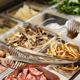 a variety of food items