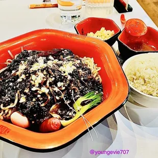 Sweet &amp; Sour Dry Pot w/ Quail Egg, Spam, Mini Sausage, Assorted Vegetables, and Noodles