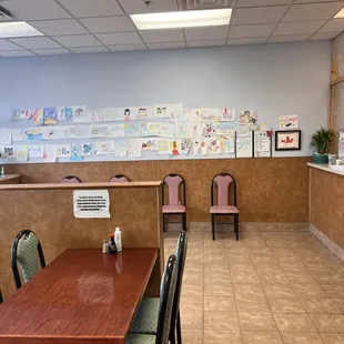 the dining area of the restaurant