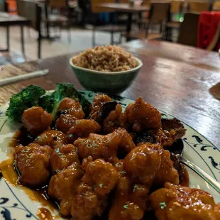 Orange Chicken with Fried Rice