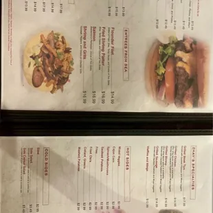 tacos, menu