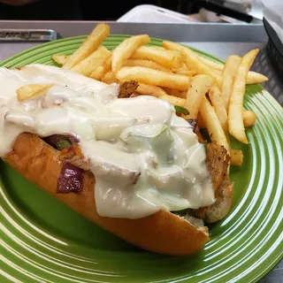 Blackened Shrimp Philly Sandwich