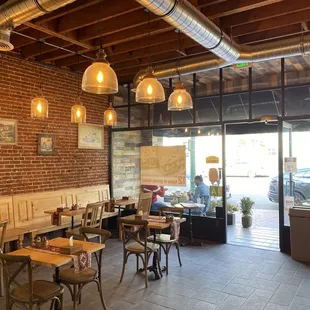 the inside of a restaurant