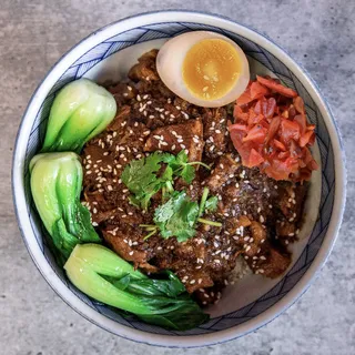 Braised Pork Rice Bowl .