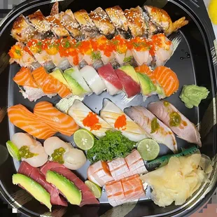 Fresh fish and sushi, highly recommended for holiday