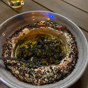 Nigella seed and burnt onion hummus. Perhaps the best thing in the world. Period.