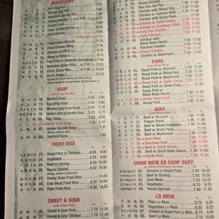 Menu.