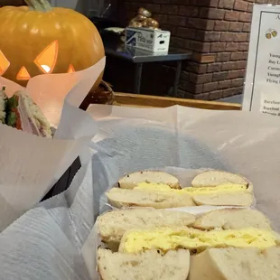 Egg and Cheese on Everything Bagel