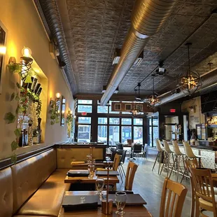 the dining area of the restaurant