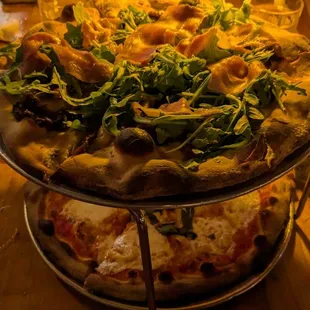 Margherita Pizza &amp; Pear Pizza - yum and light!