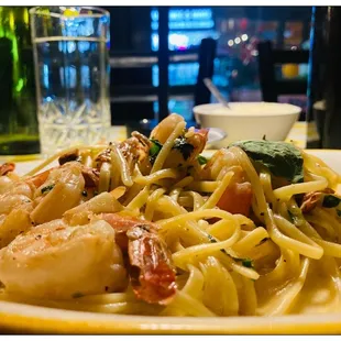 Shrimp Scampi. Deliciously good.