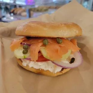 food, bagels, bagel