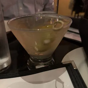 Dirty gin martini