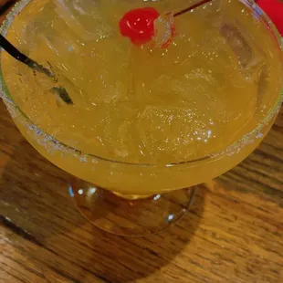 Italian margarita with sugar rim