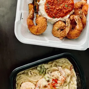 Scampi shrimp / Alfredo more like 5/5