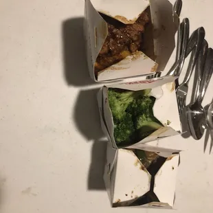 3 &quot;dinner size&quot; entrees that are $15/each and don&apos;t even come with white rice.