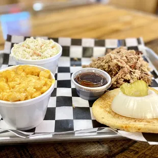 Pulled Pork with 2 Sides and Ziffel Bread