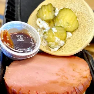 Smoked bologna sandwich