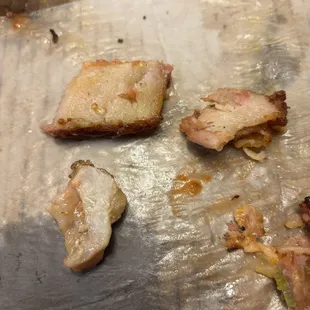 Fat!!! Which was on top of our pizza!!