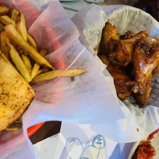 Wings and fries $15.00