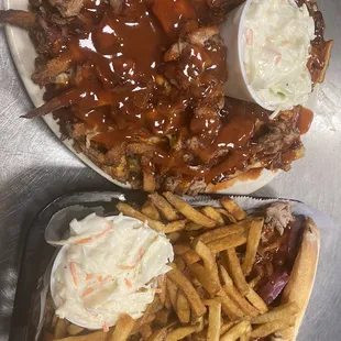 Hog trough and pulled pork platter