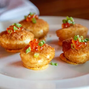 a plate of appetizers