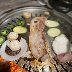 a variety of food items