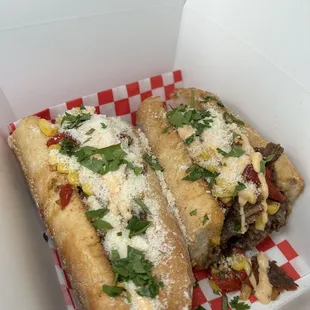 mexican street corn steak and cheese