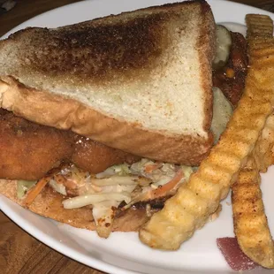 a sandwich and french fries