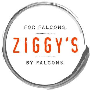the logo for ziggy's by falcons