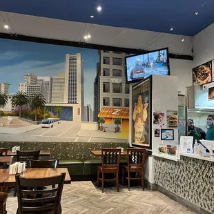 the interior of a restaurant