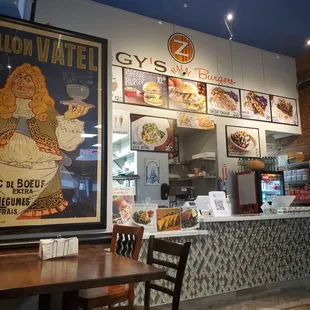 a poster of a woman at the counter