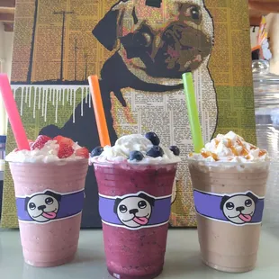 Frozen yogurt shakes and malts