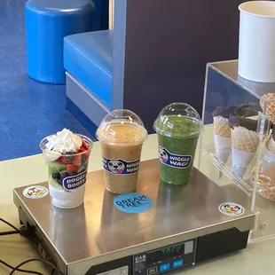 Fruit parfait cup, orange you glad, and feel-good green smoothie