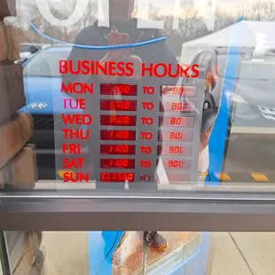 Hours of operation.  Even says open.