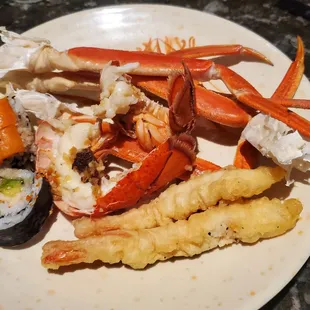 Lobster, crab legs, shrimp tempura and sushi@ Ziki Jap Steak House!
