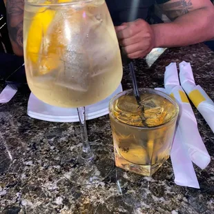 Sangria and Bourbon and Gingerale