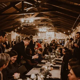 We added string lights and they were perfect. Used the tables and chairs provided.