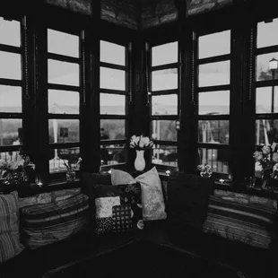 We added throw pillows to the nook for more comfort.