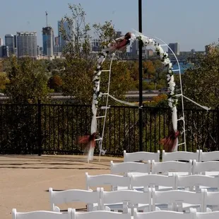 Beautiful view of Austin on the patio area. We rented the white chairs.