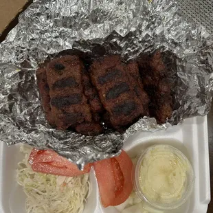 Qofte and cevapi Qofte/Qebapa Combo in Kajmak