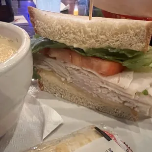 Lunch special today:  1/2 Turkey sandwich with a cup of soup